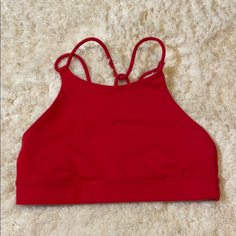 lululemon red high neck bra 4